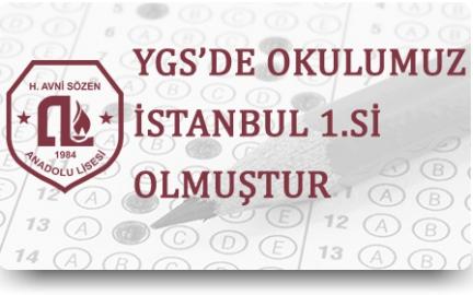 Okulumuz YGS´de İstanbul Anadolu Liseleri arasında birinci sırayı almıştır.
